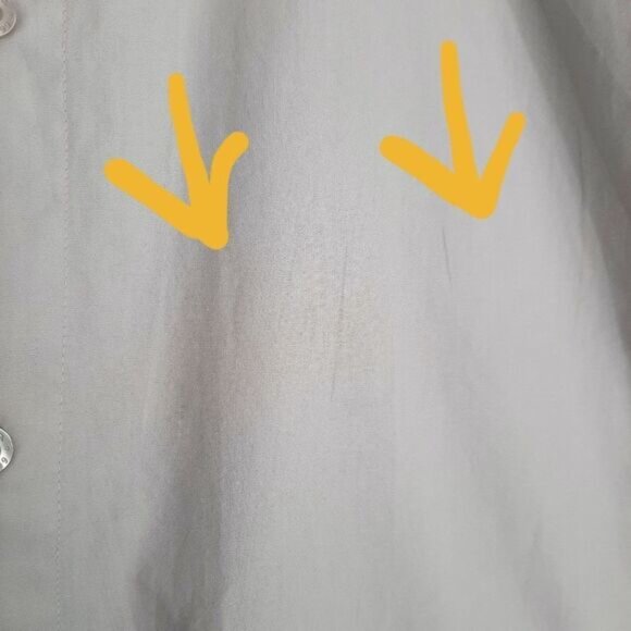 RW&CO. 100% Cotton Short Sleeve Button Down Shirt Grey Men's Sz XL Flawed - Picture 7 of 14